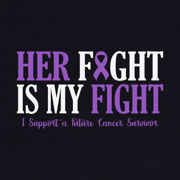 Her Fight Is My Fight I Support Future Cancer Survivor Gastric Cancer Awareness Periwinkle Ribbon Warrior by celsaclaudio506